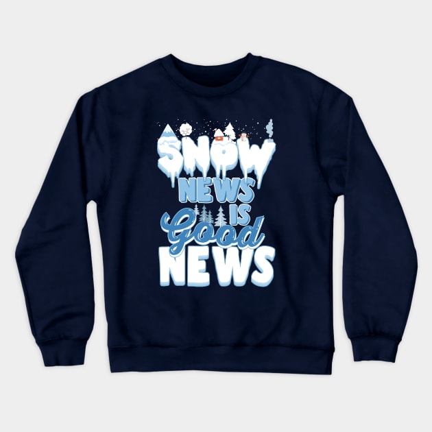 Winter Snowy Day Pun Crewneck Sweatshirt by 4Craig